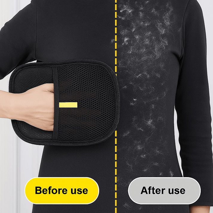Pet hair removal glow